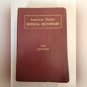 American Pocket Medical Dictionary - collectable book,
